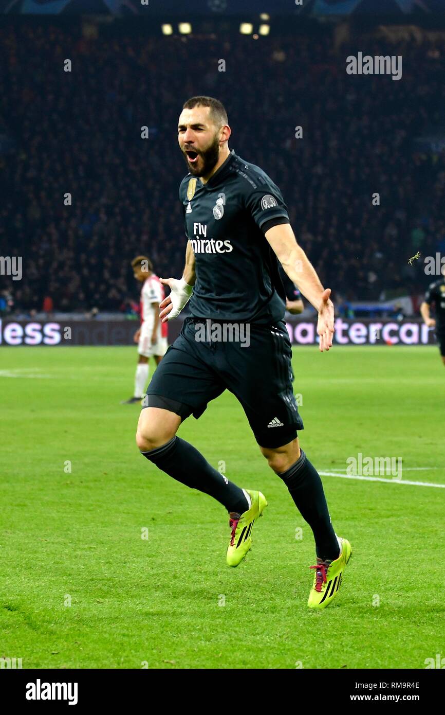 Amsterdam, Netherlands. 13th Feb 2019. Soccer : UEFA Champions League  2018/19 - Round of 16 1st Leg : AJAX 1-2 Real Madrid on February 13, 2019  at the Amsterdam Arena in Amsterdam,