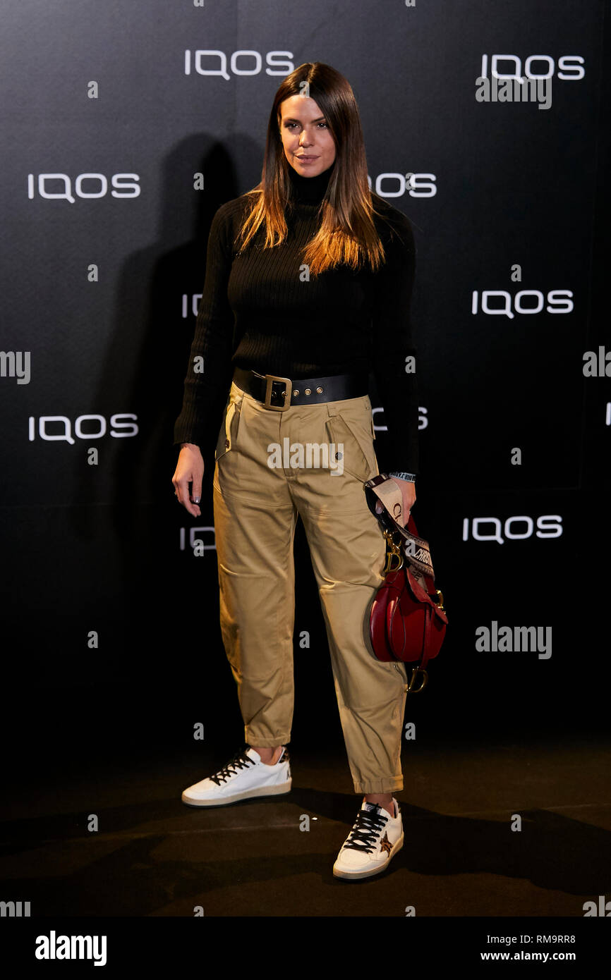 Laura Matamoros attends to IQOS3 presentation at Palacio de Cibeles in Madrid. Stock Photo