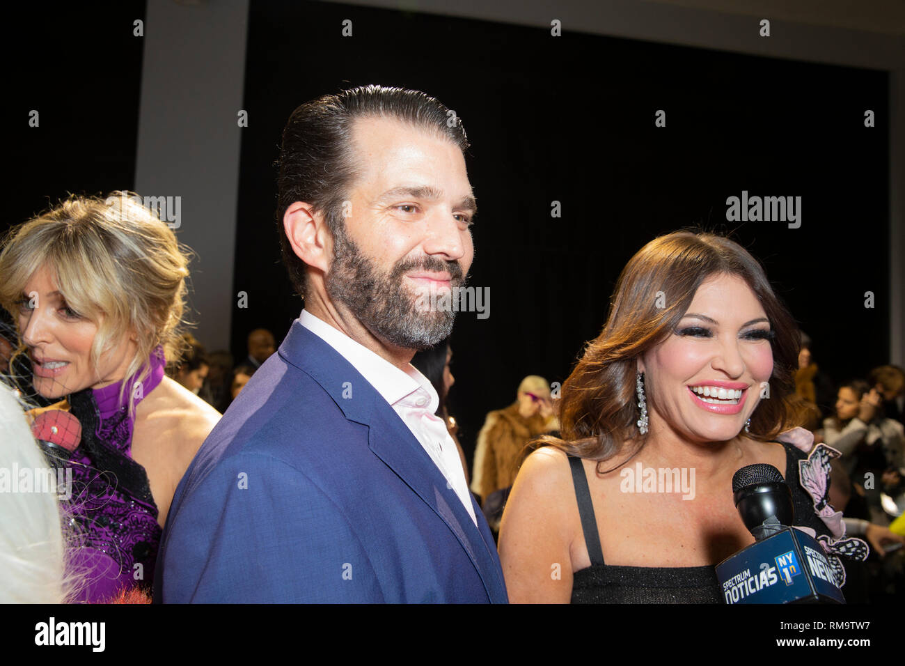 New York, USA - February 13, 2019: Marla Maples, Donald Trump Jr., Kimberly Guilfoyle attend runway for Zang Toi Fall/Winter collection during New York Fashion Week at Spring Studios Credit: lev radin/Alamy Live News Stock Photo