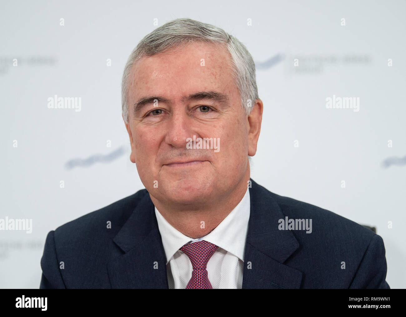 14 February 2019, Hessen, Frankfurt/Main: Gregor Pottmeyer, Chief Financial Officer of Deutsche Börse AG, sits on the podium before the start of the balance sheet post. The company published its figures for the year 2018 the evening before. Photo: Silas Stein/dpa Stock Photo