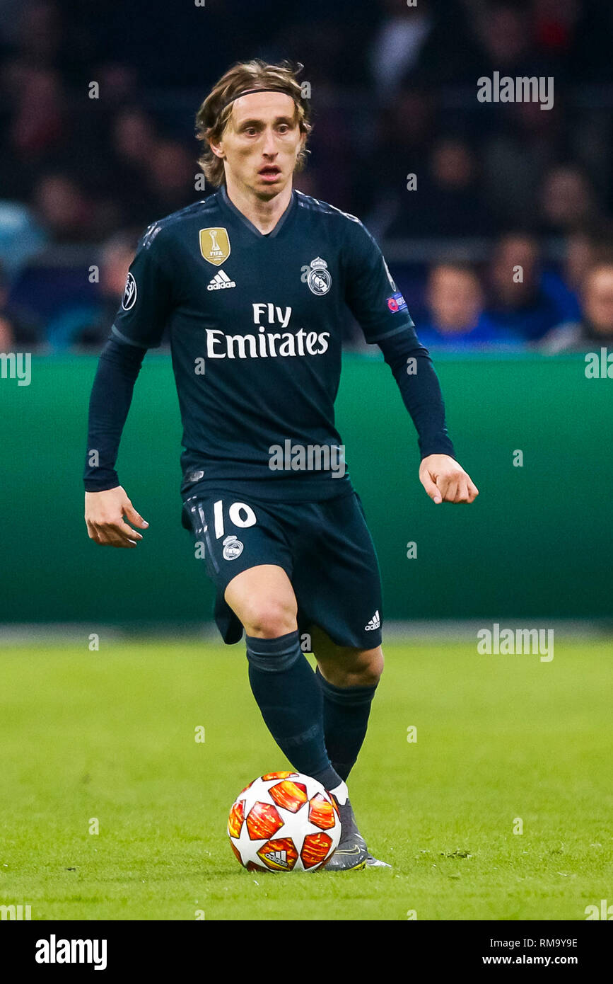 AMSTERDAM, Ajax - Real Madrid 1-2, football, Champions League Season 2018 /  2019, 13-02-2019, Johan Cruijff Arena, Real Madrid player Luka Modric Stock  Photo - Alamy
