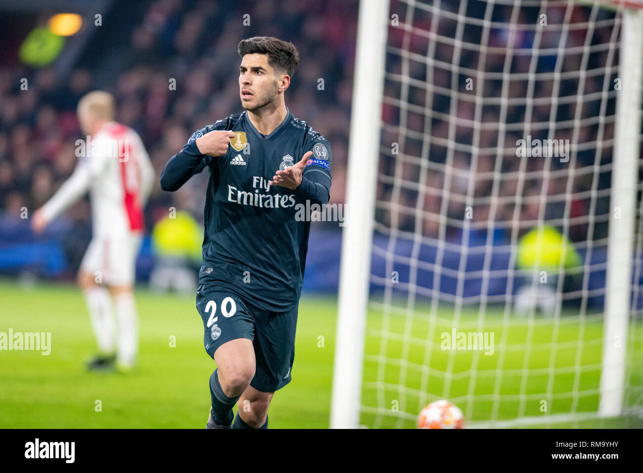 Amsterdam, Holanda. 13th Feb, 2019. 2) during the match between Ajax and Real Madrid held at Johan Cruyff Stadium in Amsterdam. The match is valid for the octaves of the Champions League 2018/2019. Credit: Richard Callis/FotoArena/Alamy Live News Stock Photo