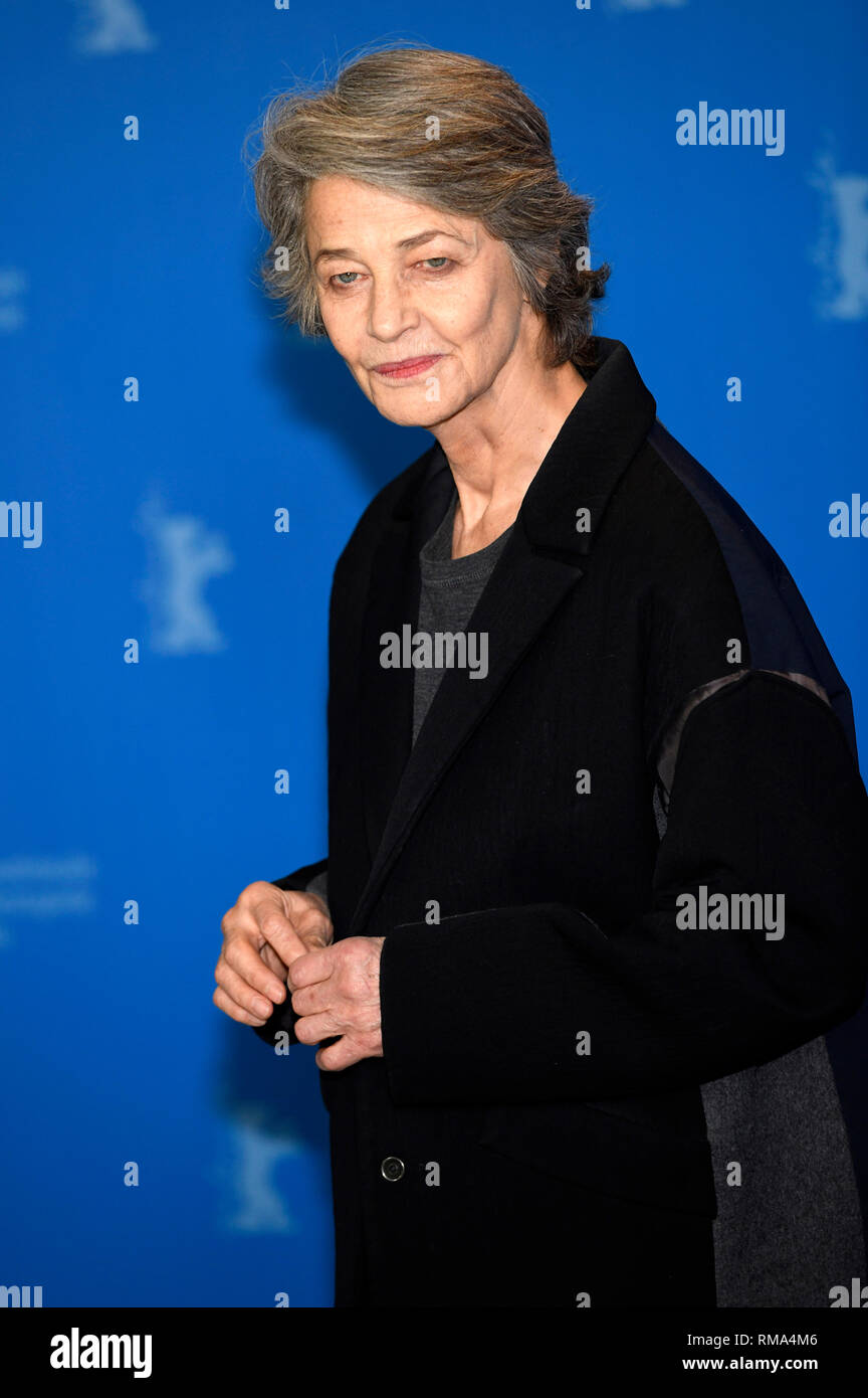 Berlin, Germany. 14th Feb, 2019. Charlotte Rampling during the Honorary Golden Bear photocall at the 69th Berlin International Film Festival/Berlinale 2019 at Hotel Grand Hyatt on February 14, 2019 in Berlin, Germany. Credit: Geisler-Fotopress GmbH/Alamy Live News Stock Photo
