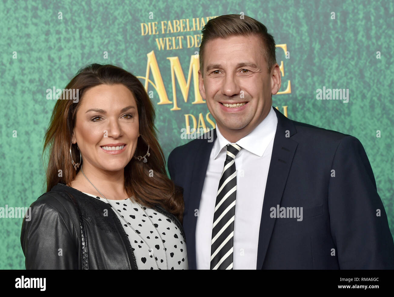 14 February 2019, Bavaria, München: Simone Ballack and Andreas Mecky come  to the premiere of the musical "The Fabulous World of Amelie" in Werk 7  Theater. Photo: Angelika Warmuth/dpa Stock Photo - Alamy