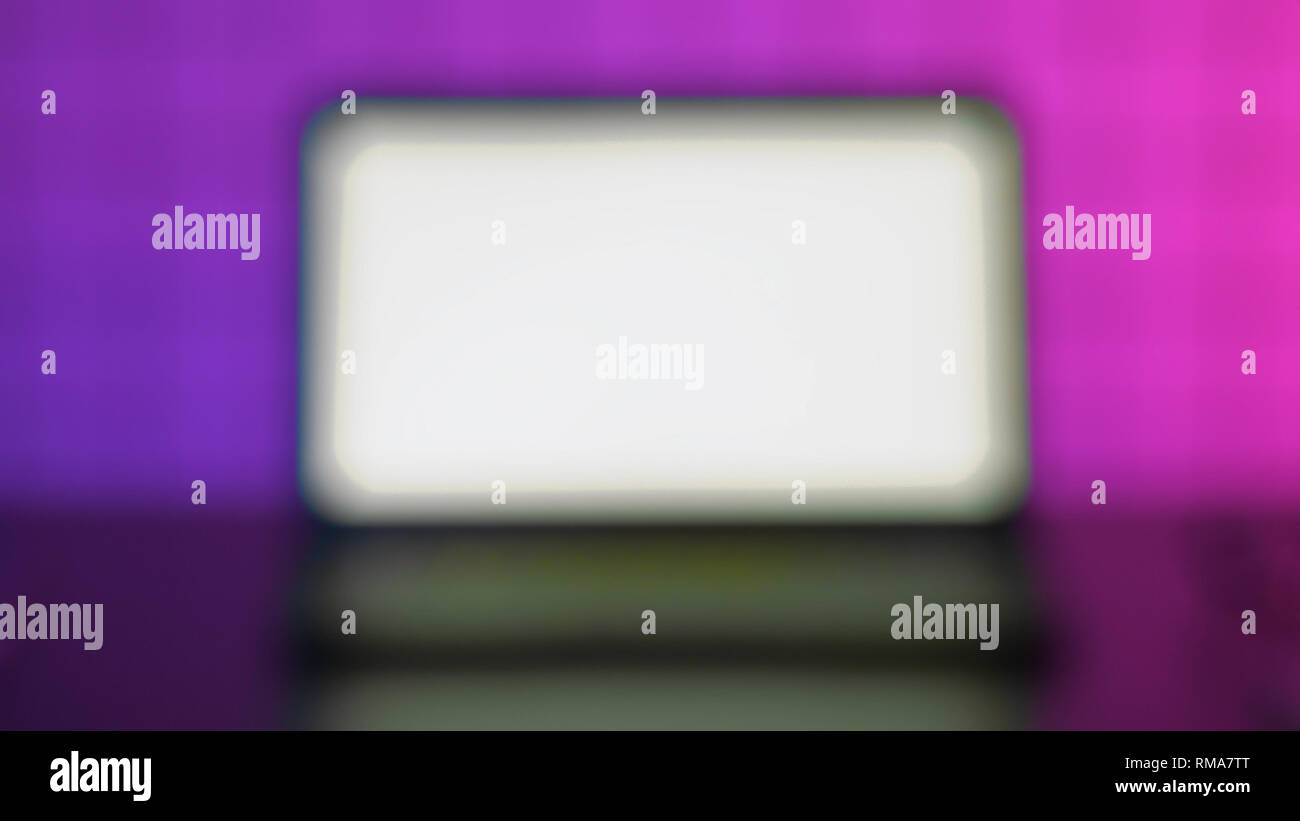 White Computer Table and Laptop blank screen Stock Photo - Alamy