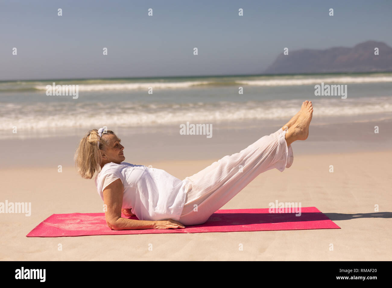 Side view senior woman hi-res stock photography and images - Alamy