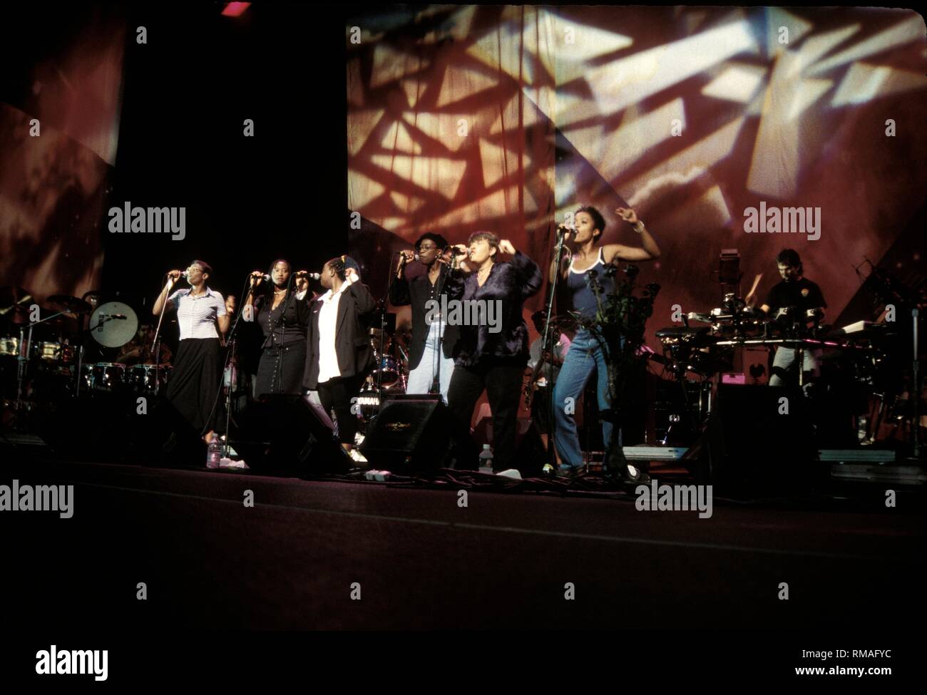 Former Grateful Dead drummer Mickey Hart is shown performing on stage