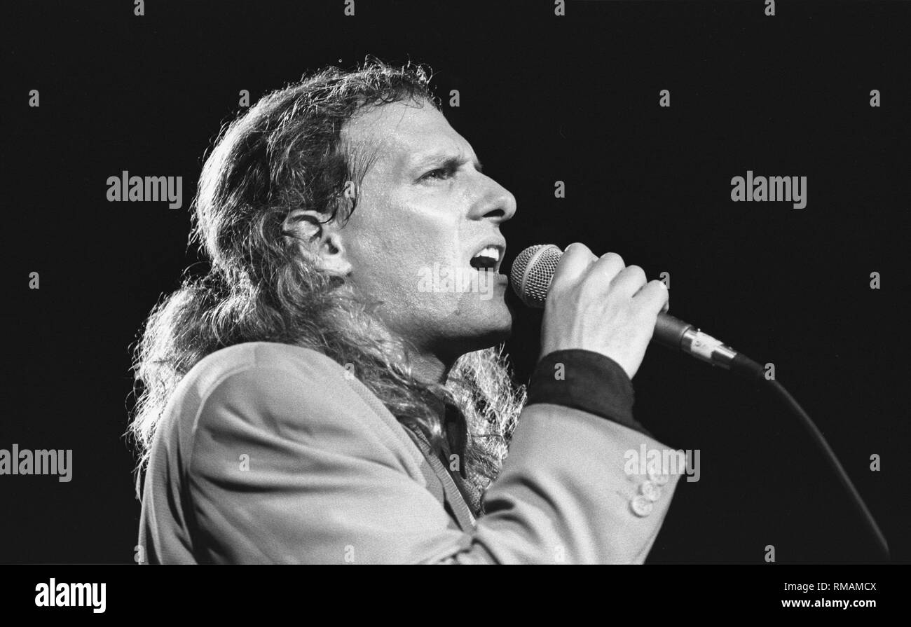 Singer Michael Bolton Is shown performing during a "live" concert appearance Stock Photo Alamy
