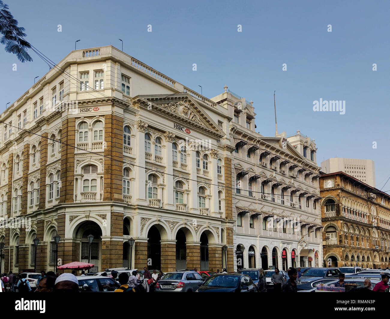 13-02-2019 HSBC bank and other heritage Colonial ArchitectureHorniman Circle VN road Kala Ghoda Fort Mumbai Maharashtra INDIA asia Stock Photo