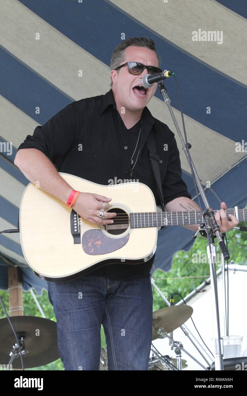 Singer, songwriter and guitarist Jason Isbell is shown performing on