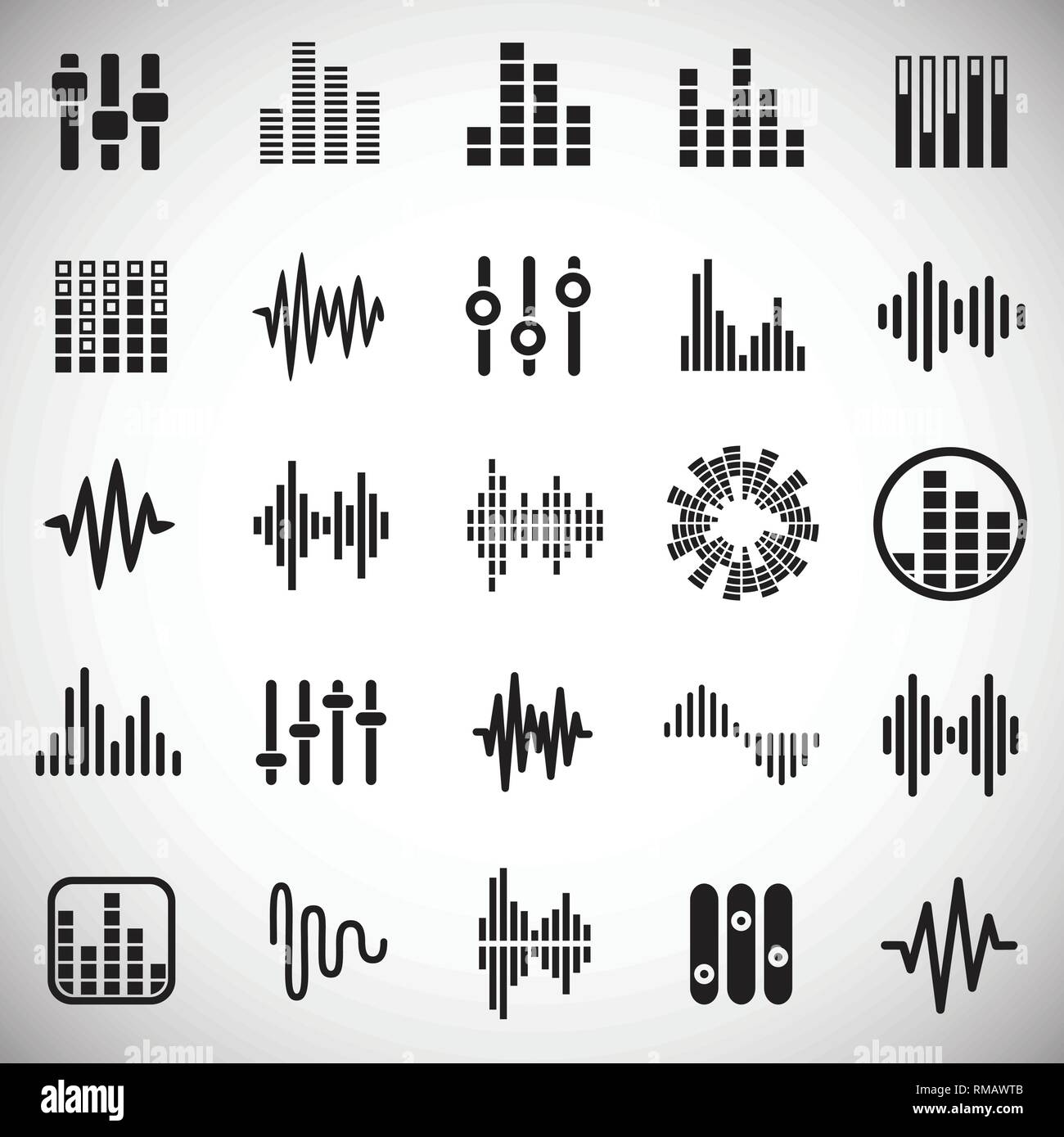 Equalizer icons on white background for graphic web design, simple vector sign. Internet concept. Trendy symbol for website design web button or app Stock Vector Image & Art -