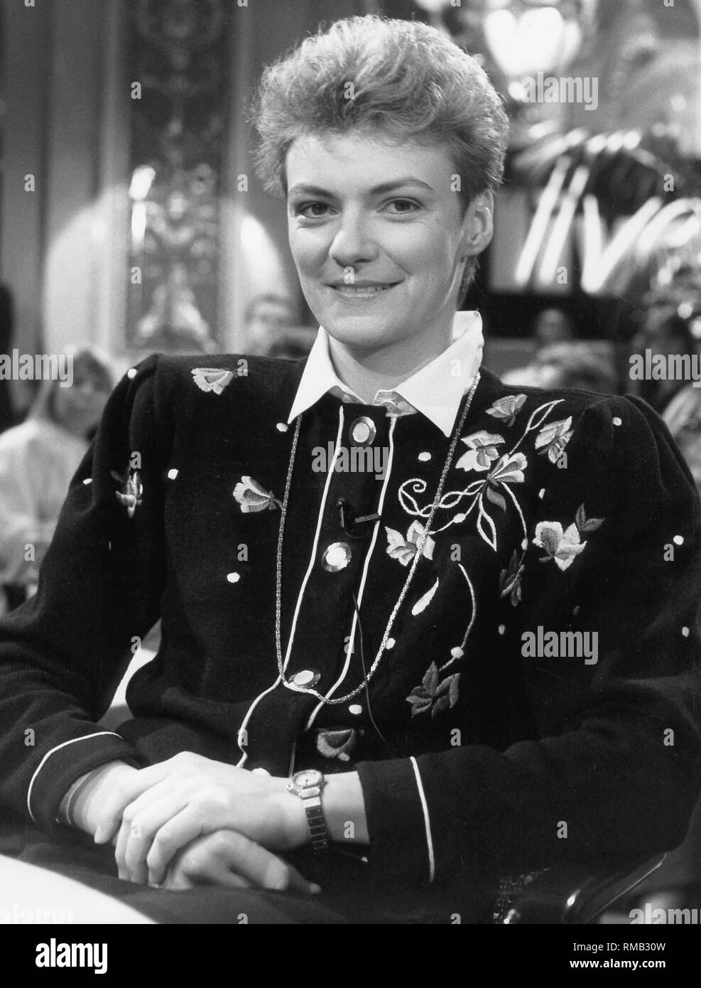 Monika Hohlmeier, daughter of Franz Josef Strauss, during her time as a municipal councilor in Vaterstaetten. Stock Photo