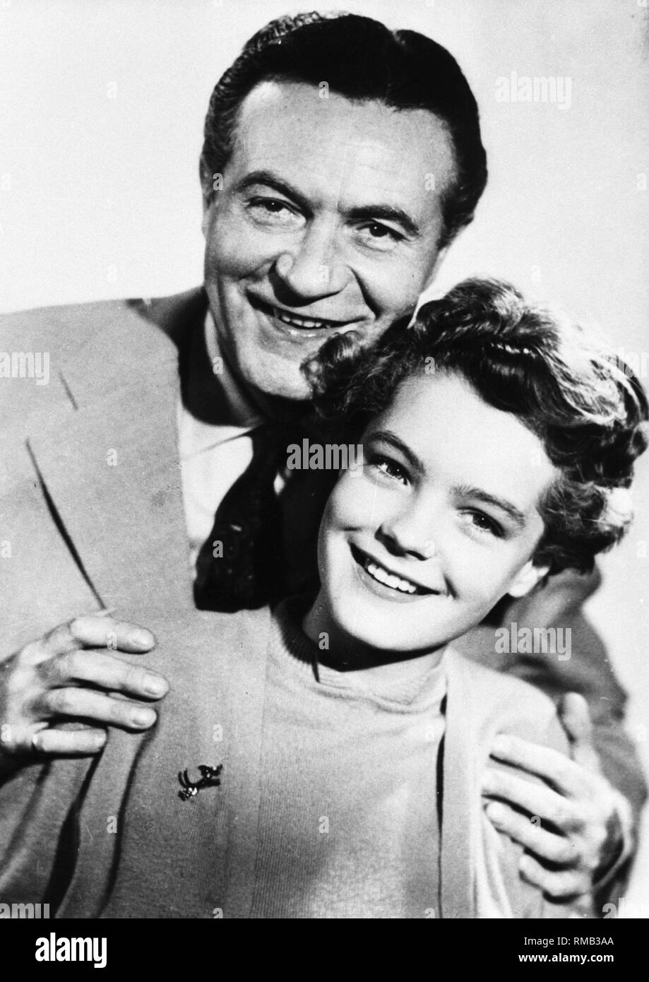 Romy Schneider and Willy Fritsch in the film 'When the White Lilacs Bloom Again'. Stock Photo