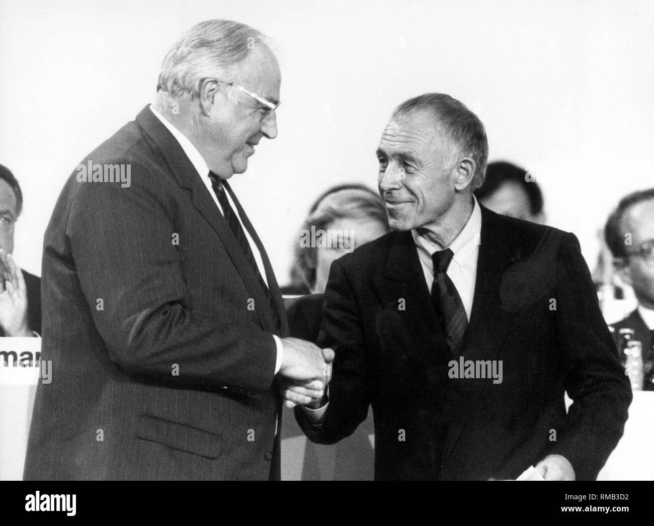 German chancellor Helmut Kohl and the german politician Heiner Geißler