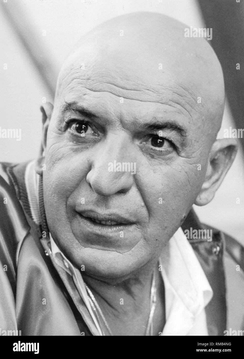 Telly Savalas (1924-1994), an American actor. Stock Photo