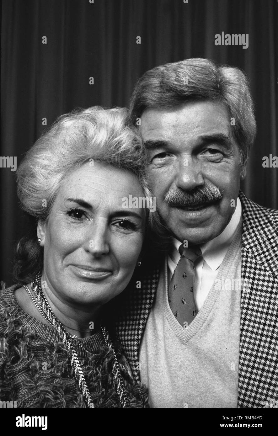 The German actor and director Heinz Dragon (photo with wife Rosemarie) would be 80 years old on February 9, 2003. Stock Photo