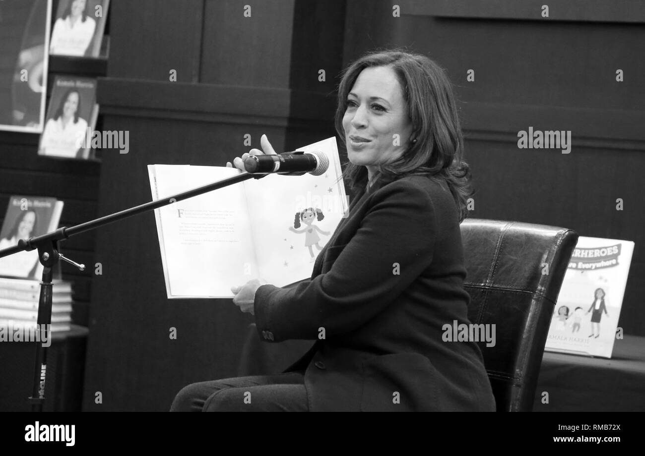 Kamala Harris Signs Copies Of Her New Book 'Superheros Are Everywhere'  Featuring: Kamala Harris Where: Los Angeles, California, United States When: 13 Jan 2019 Credit: FayesVision/WENN.com Stock Photo