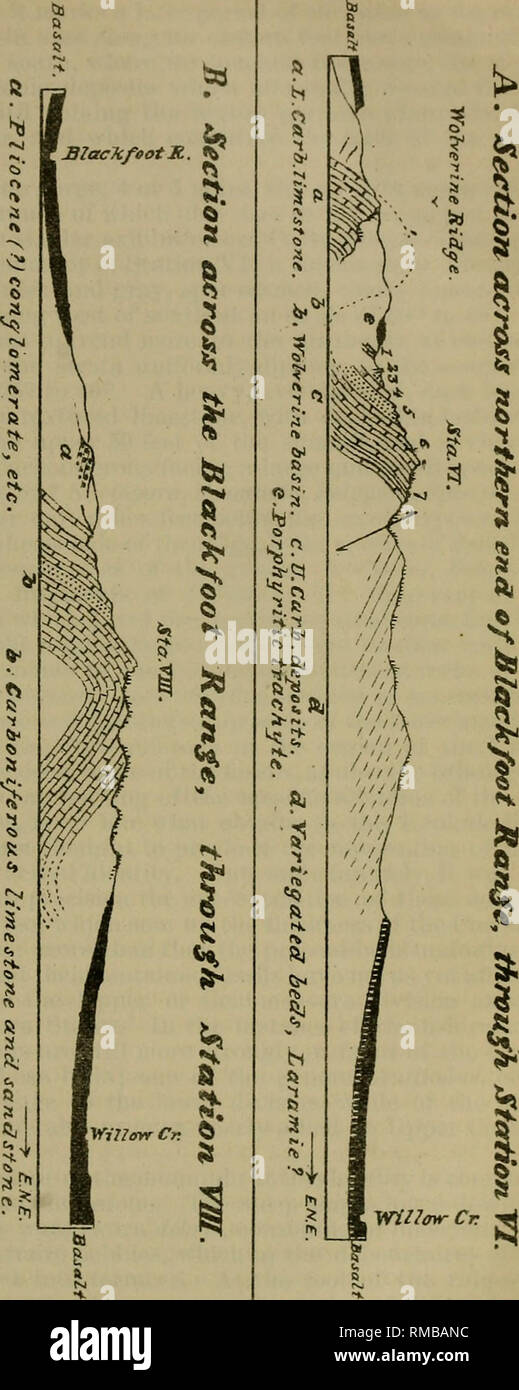 . Annual report. 1st-12th, 1867-1878. Geology. ^ CN *BlaeT(fooiS,. Threefine m ^. Please note that these images are extracted from scanned page images that may have been digitally enhanced for readability - coloration and appearance of these illustrations may not perfectly resemble the original work.. Geological and Geographical Survey of the Territories (U. S. ); United States. General Land Office; United States. Dept. of the Interior. Washington, Govt. Print. Off. Stock Photo