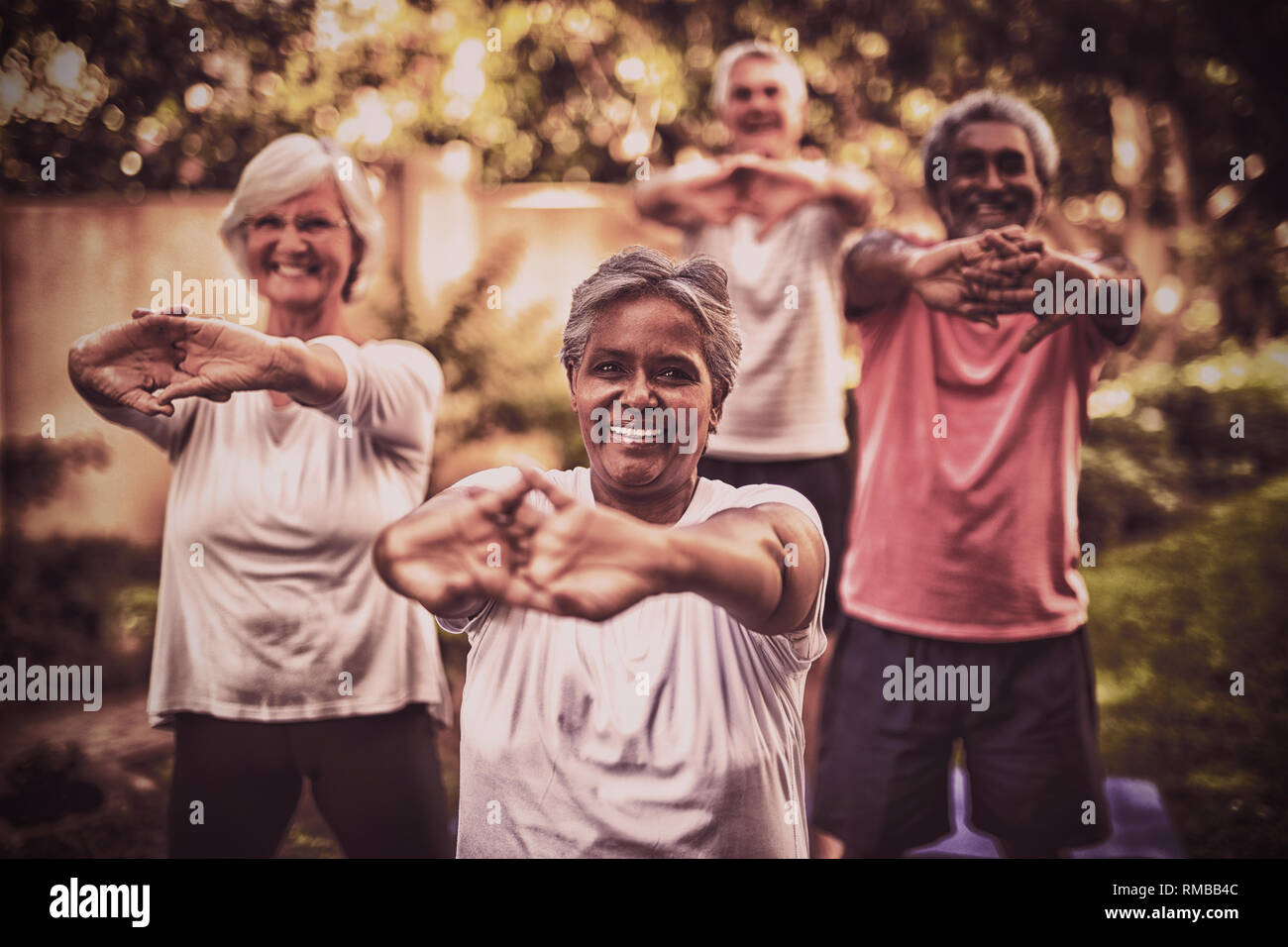 Stretching arms hi-res stock photography and images - Alamy