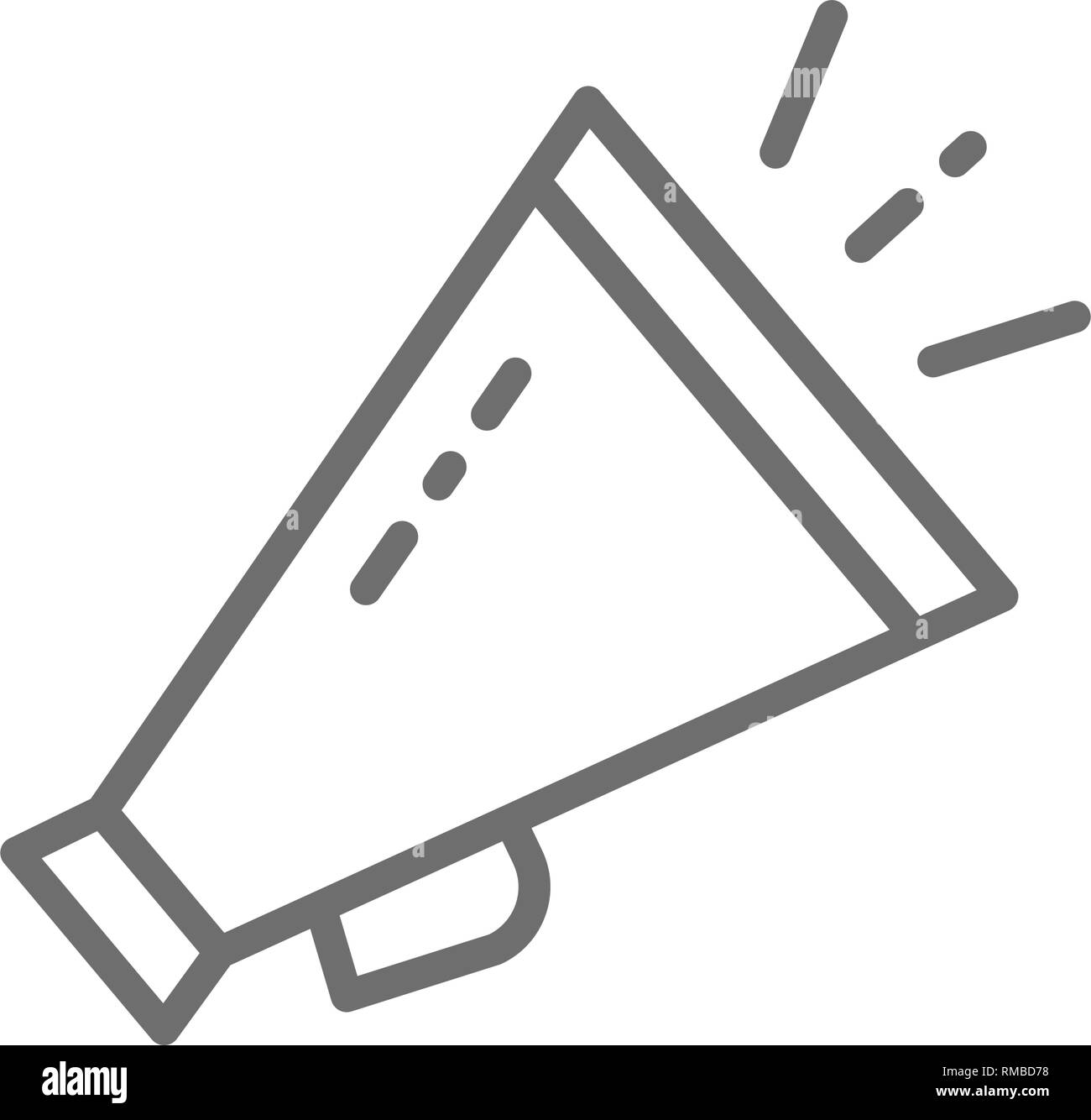 Cinema loudspeaker, megaphone line icon Stock Vector Image & Art - Alamy