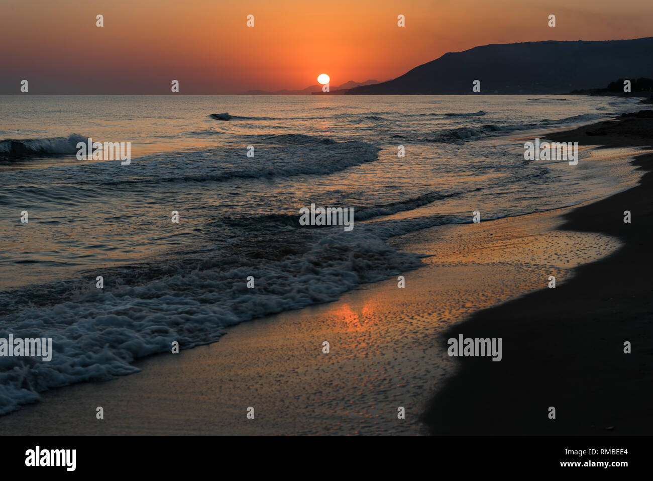 Colors of sunrise over the sea Stock Photo - Alamy