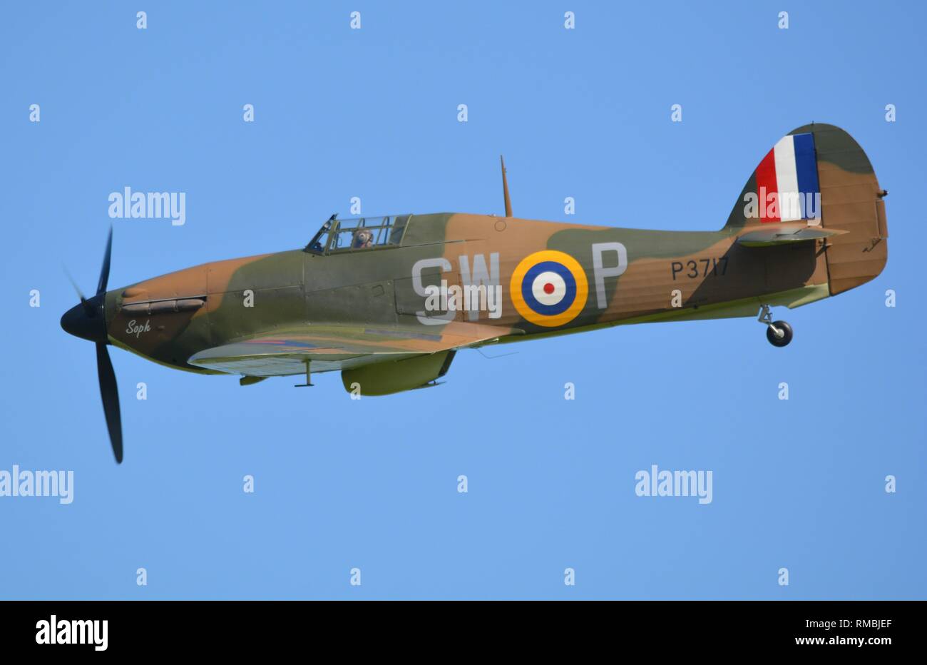 Hawker Hurricain world war 2 fighter aircraft Stock Photo