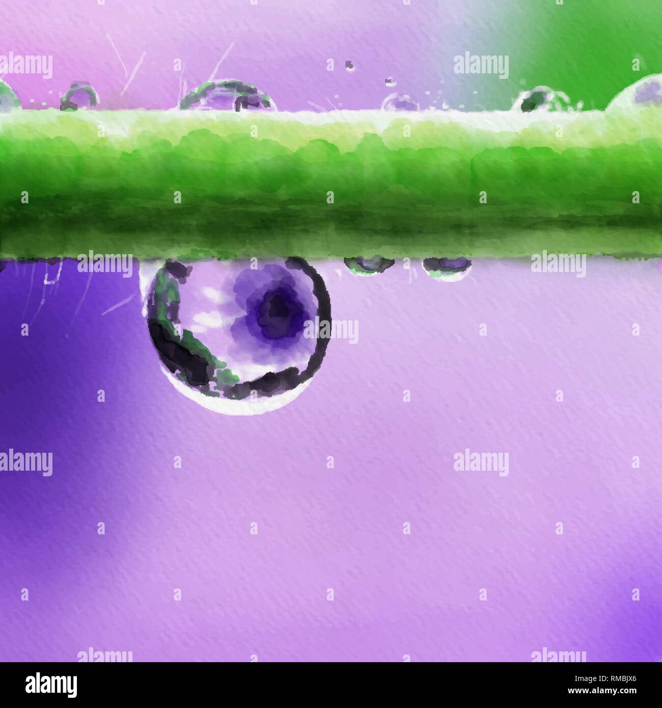 Watercolor water drop on vector art Stock Vector Image & Art - Alamy