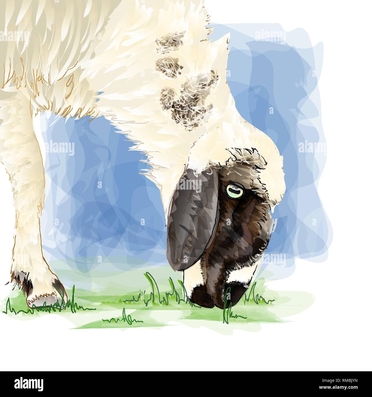 Hand drawing animal on vector art Stock Vector Image & Art - Alamy