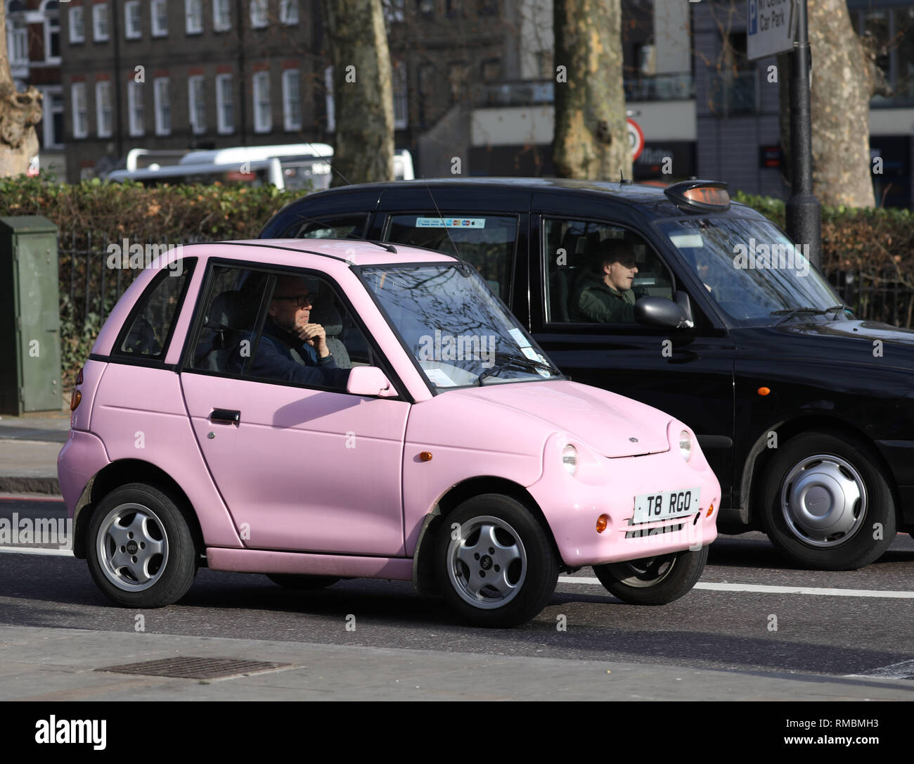 REVAi, known as G-Wiz in the United Kingdom, is a small micro electric car, made by the Indian manufacturer Reva Electric Car Company between 2001 and Stock Photo