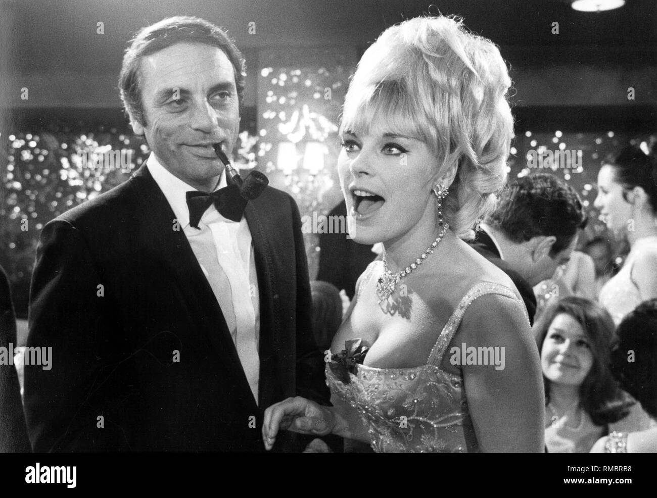 The film actress Elke Sommer with husband in 1967 at the Film Ball in Munich Stock Photo - Alamy