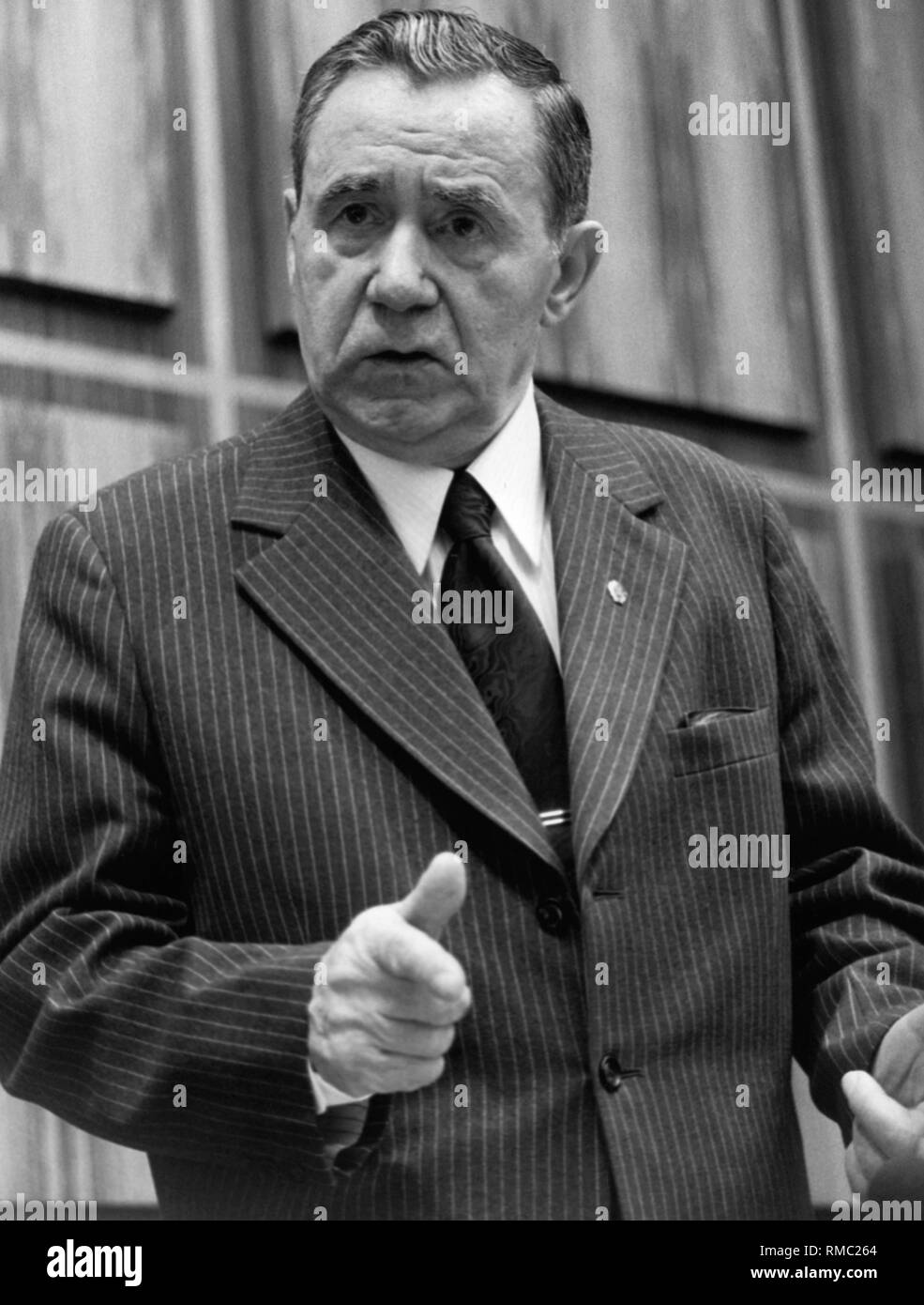 The Soviet Foreign Minister Andrei Gromyko (undated photo). Stock Photo