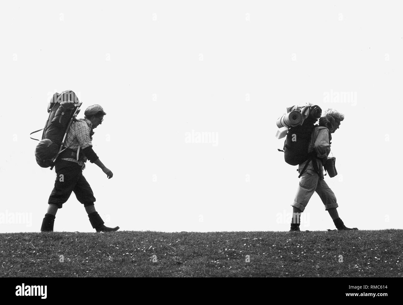 Adult hiker Black and White Stock Photos & Images - Alamy