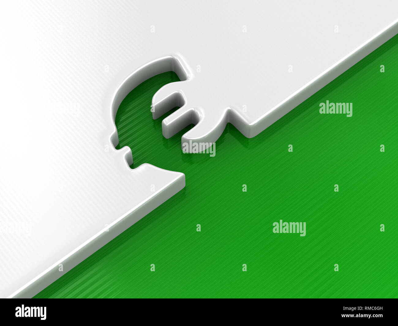 Euro sign. Image with clipping path Stock Photo - Alamy