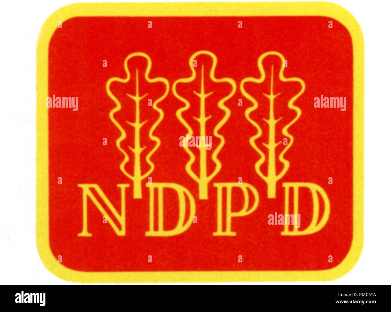 Emblem of the NDPD (National Democratic Party of Germany) of the GDR. Stock Photo