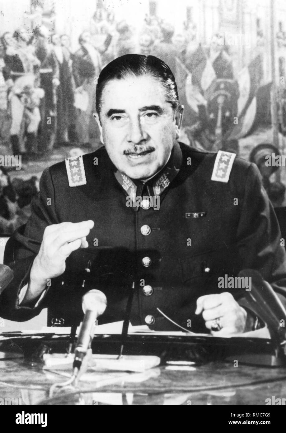 Augusto Pinochet, Chilean President. Stock Photo