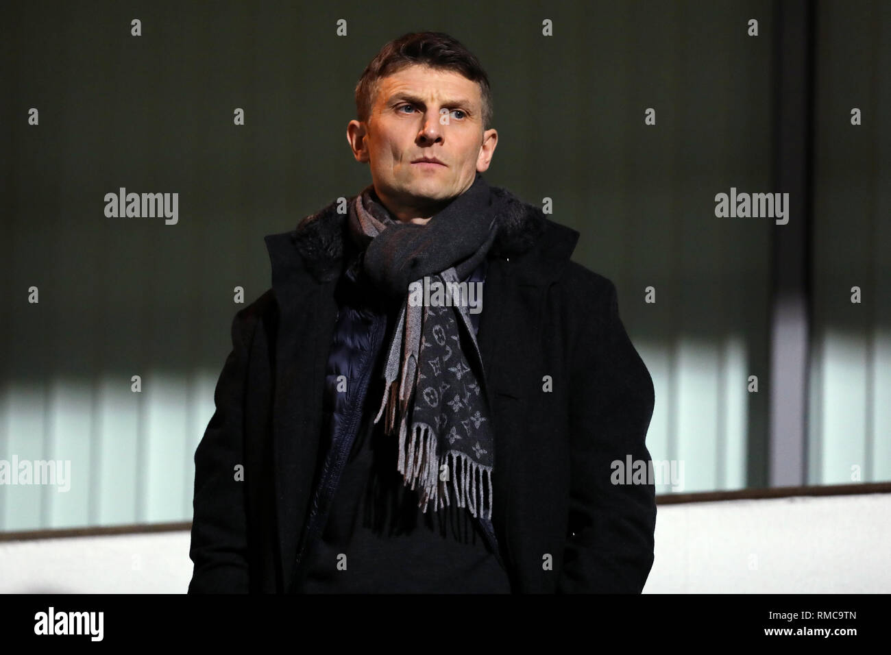 Former Chelsea player, Tore Andre Flo takes in the match - Ipswich Town v Derby County, Sky Bet Championship, Portman Road, Ipswich - 13th February 20 Stock Photo