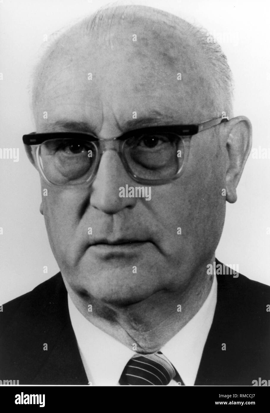 Friedrich Dickel (09.12.1913 - 22.10.1993) General of the Army, Minister of the Interior and head of the People's Police, between 1963 - 1989 GDR Minister of the Interior and VP-President, between 1967 - 1989 member of the SED Central Committee. Stock Photo