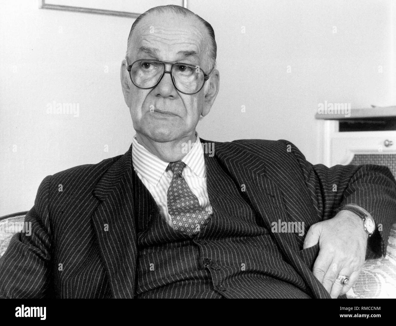 Camilo Jose Cela (1916-2002), Spanish writer. He received the Nobel Prize in Literature in 1989 for his novel "The Family of Pascual Duarte" published in 1942. Stock Photo