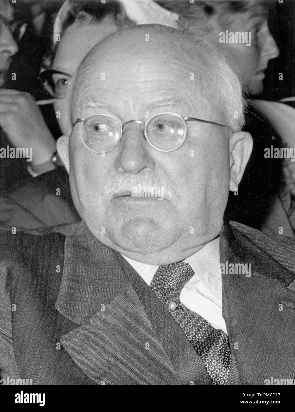 Hermann Staudinger, Nobel Laureate in Chemistry (1953). The picture was taken at the Lindau Nobel Laureate Meeting. Stock Photo