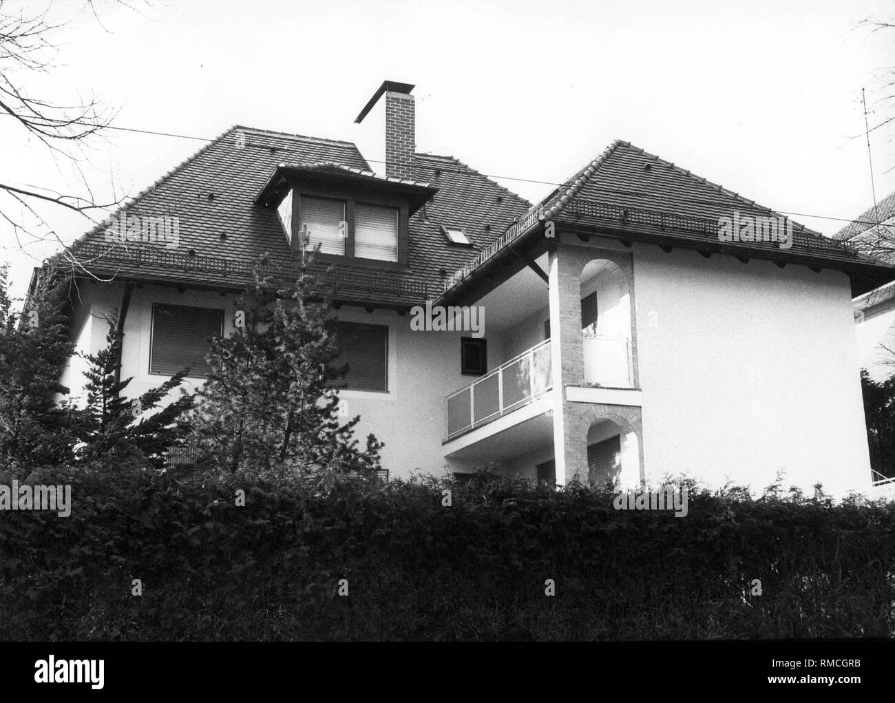 Villa of the dentist Erich Schromm in Munich. In the so-called Begonia murder trial, the warden Albertine Seim, was accused in July 1974 of having murdered Margarethe Schromm, the wife of the dentist Erich Schromm. Stock Photo