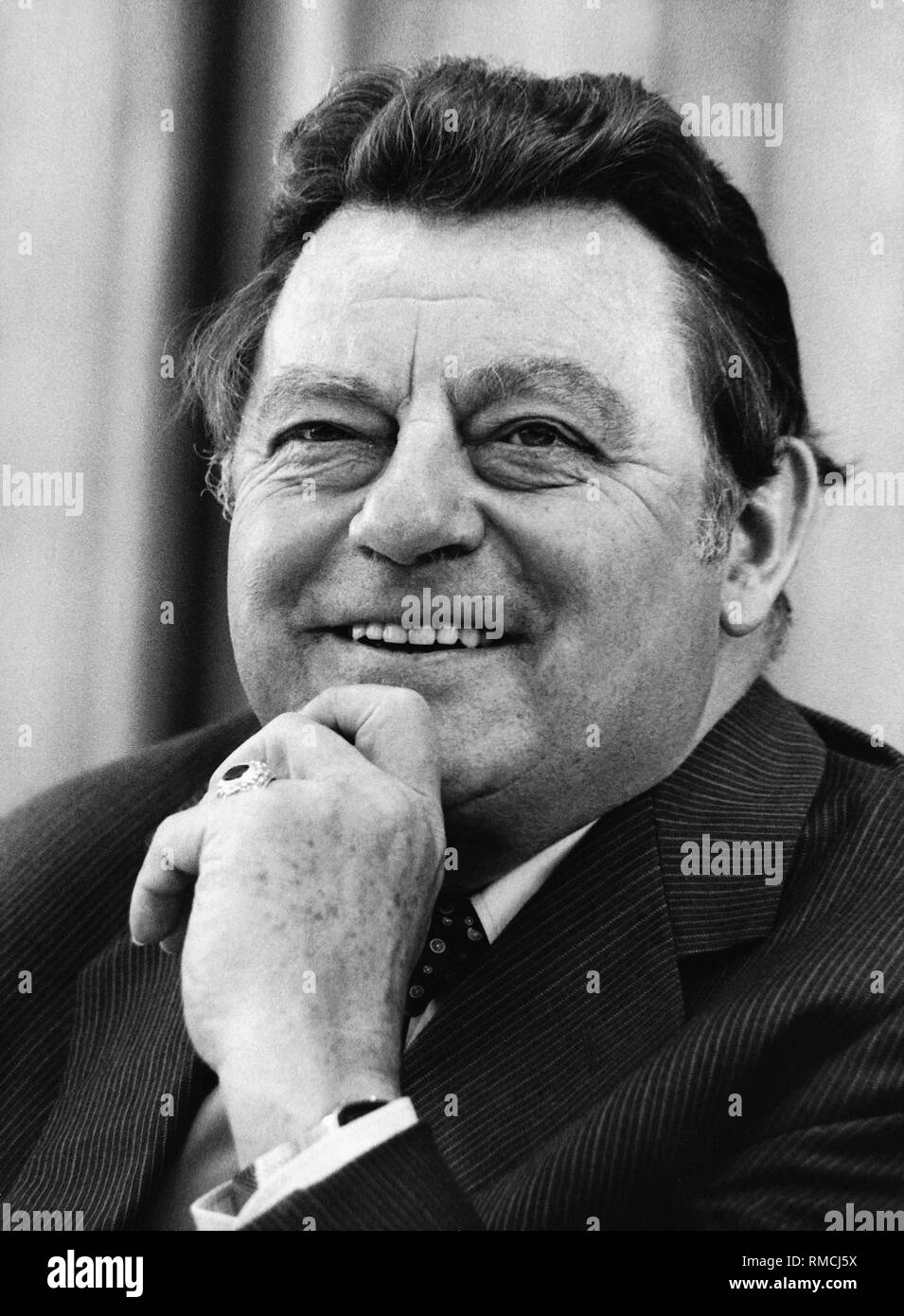 Franz Josef Strauss, Minister President of Bavaria and chancellor candidate of the CDU / CSU-Union. Stock Photo