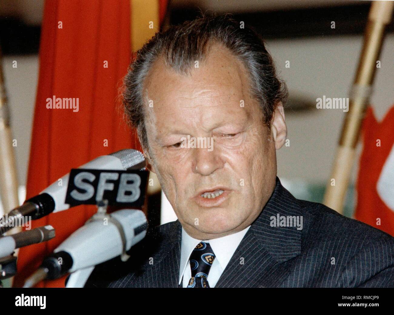 The first public speech of Willy Brandt a few days after his ...