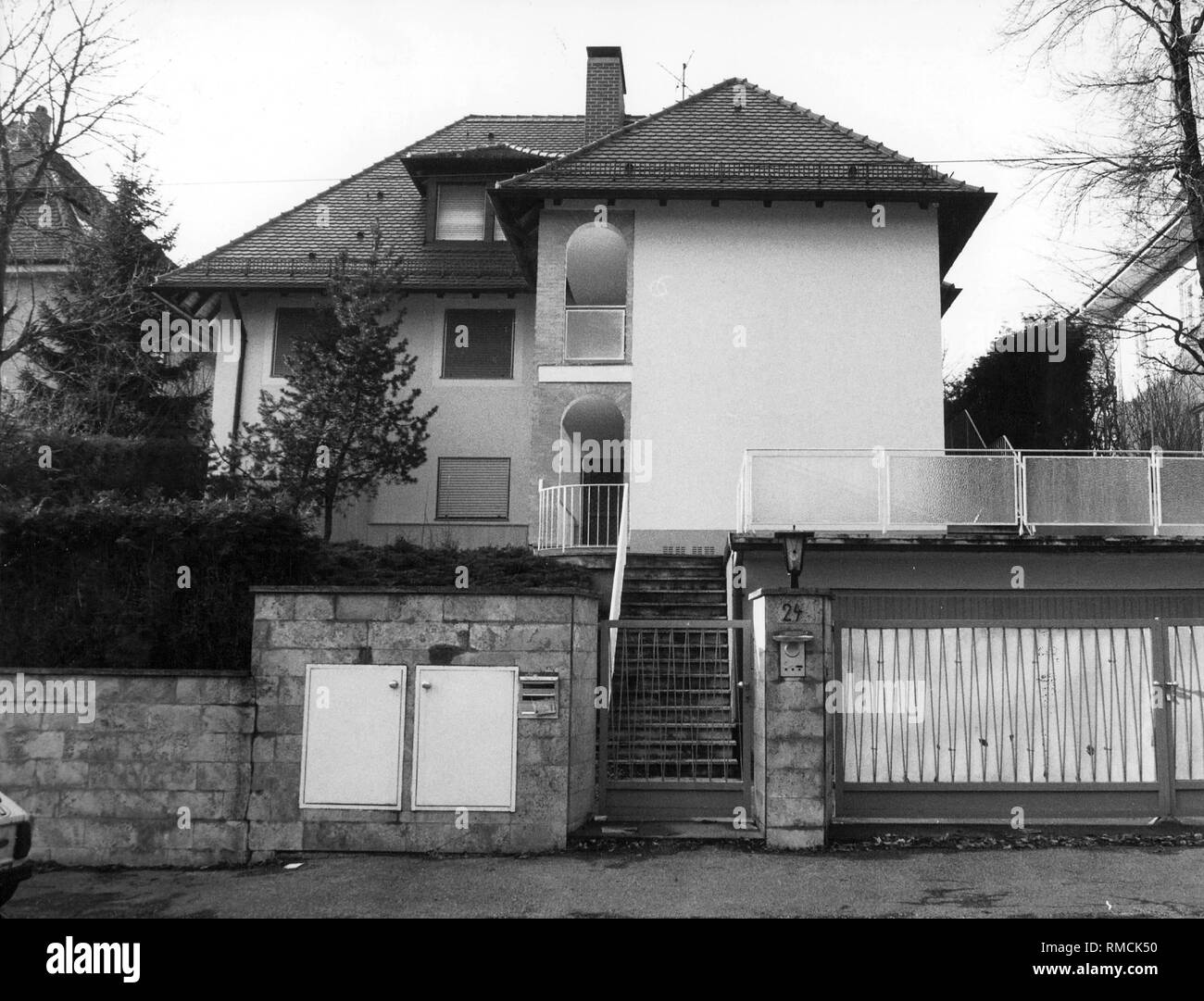 Villa of the dentist Erich Schromm in Munich. In the so-called Begonia murder trial, the warden Albertine Seim, was accused in July 1974 of having murdered Margarethe Schromm, the wife of the dentist Erich Schromm. Stock Photo