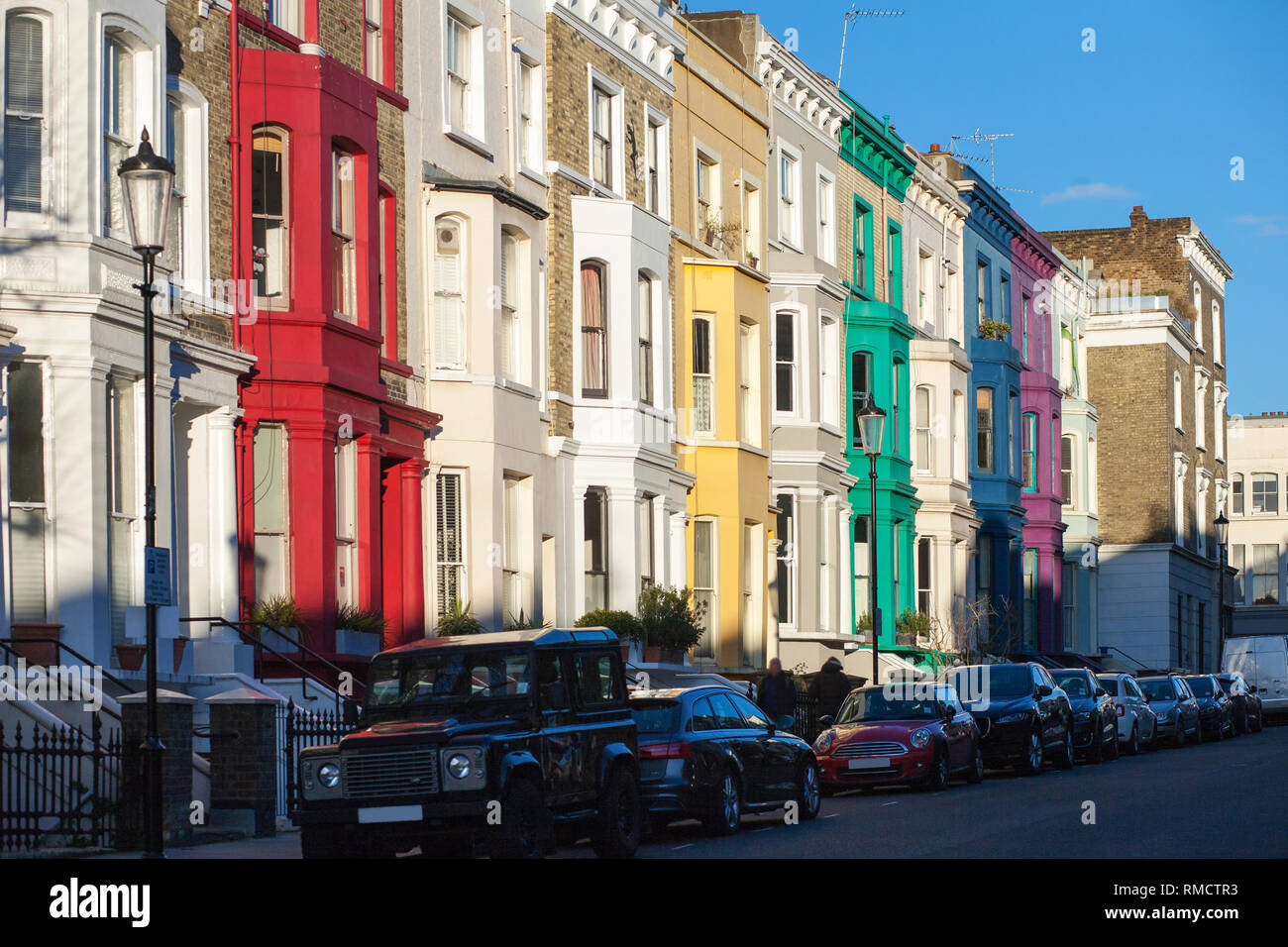 Vibrant houses in Notting Hill , London, UK Stock Photo Alamy