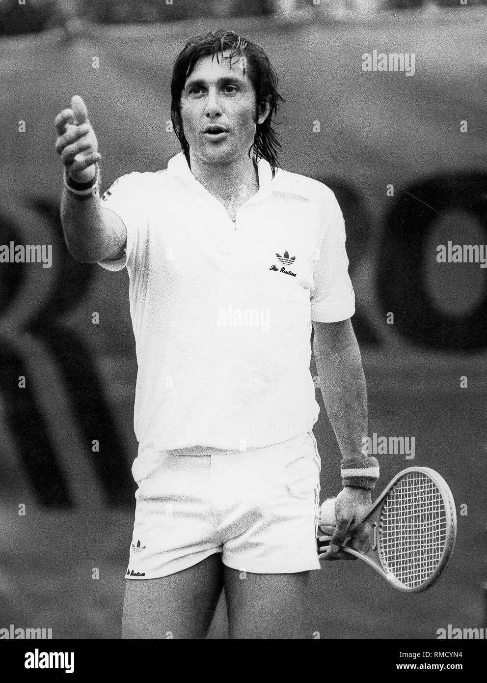 Ilie nastase tennis action hi-res stock photography and images - Alamy