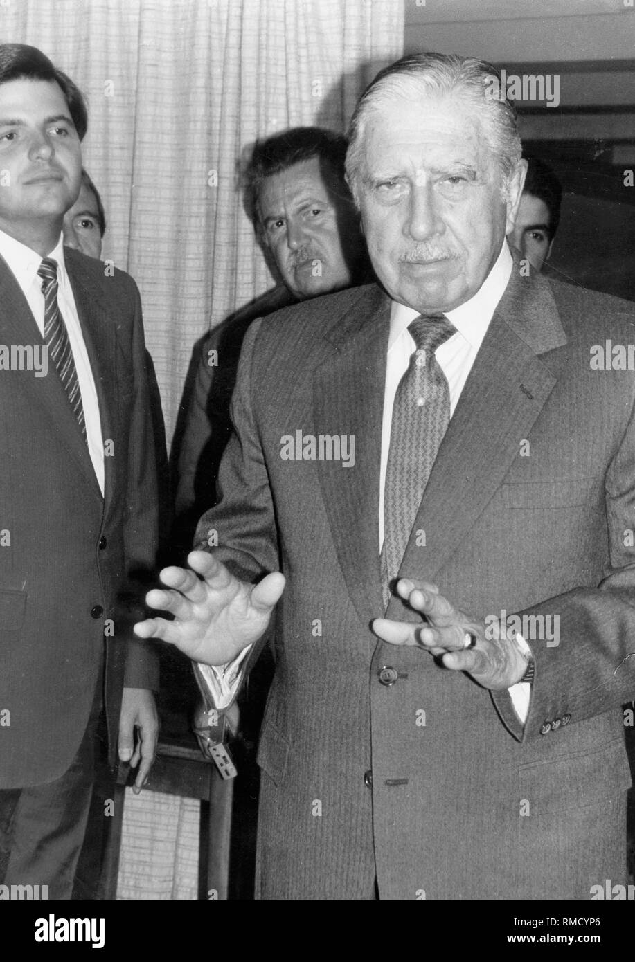 General Augusto Pinochet, Chilean President. Stock Photo
