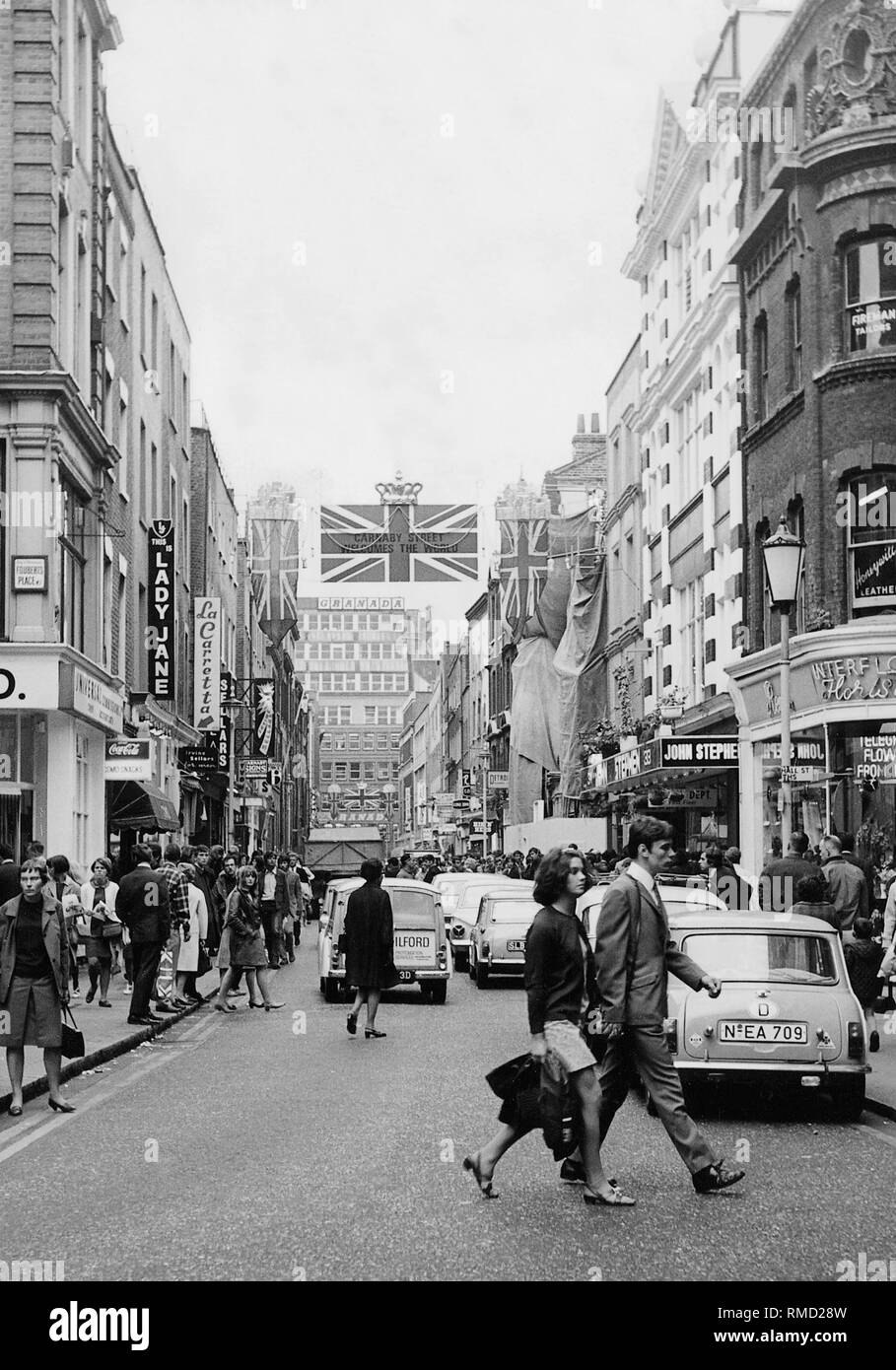 View of London's Carnaby Street. Stock Photo