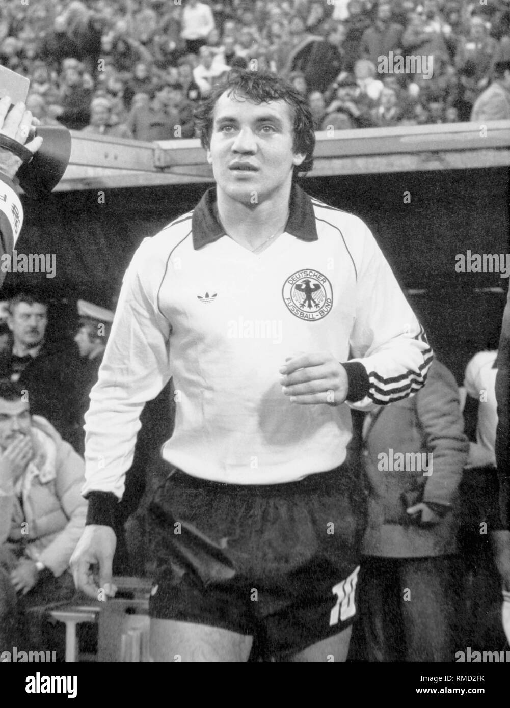 Felix Magath, German football player, in the jersey of the German national team in an