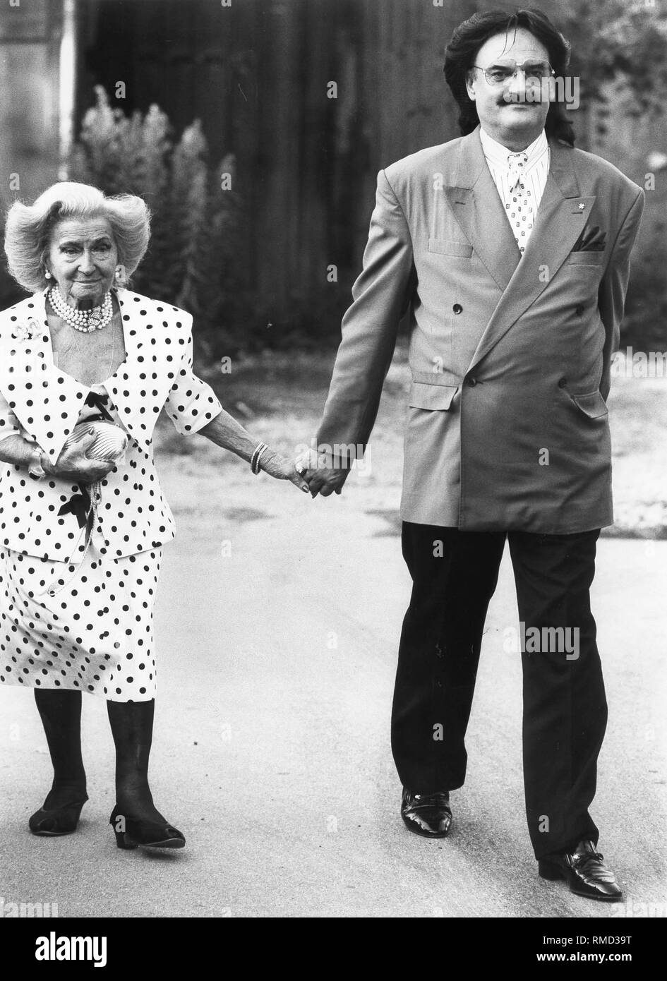 The Fashion Designer Rudolph Moshammer And His Mother Else Stock Photo Alamy