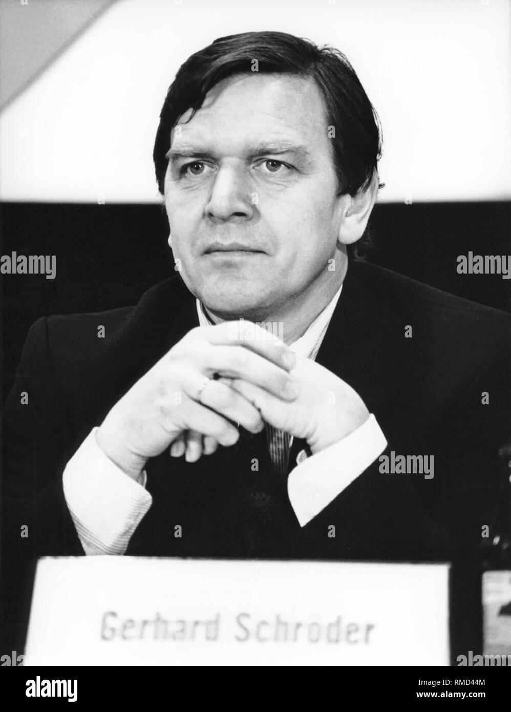Gerhard Schroeder, the SPD top candidate for the state election in Lower Saxony. Stock Photo